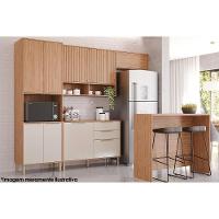 Gabinete De Cozinha Modulado Balcão C- Tampo Divina C- 2 Portas E 2 Gavetas 120 Cm Cinamomo-titanium - Mgm - 7