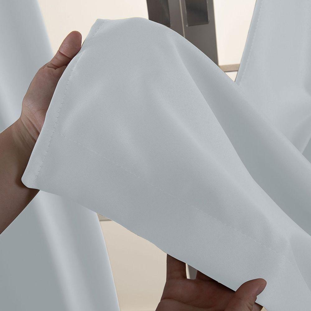 Cortina Blackout 4,00m X 2,70m Em Tecido Requinte 100% Poliéster - Branca - 3