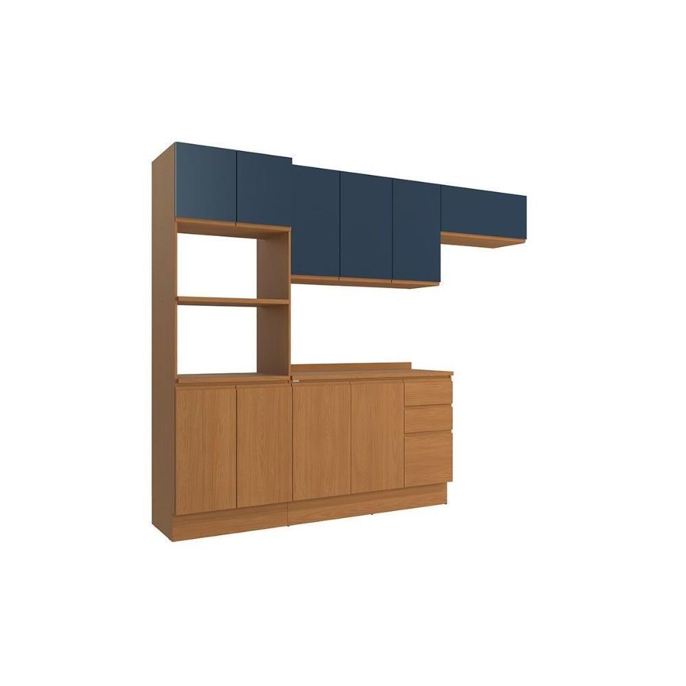 Kit Cozinha Modulada 5 Peças Ciela (2aéreos+1balcão+1torrequente+1complemento) C5p116 Canela - Kappesberg - 2