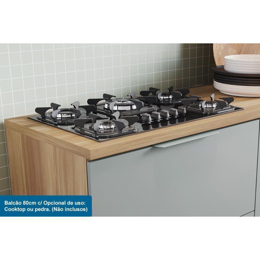 Cozinha Modulada Nesher Marquesa 13 Peças (3aéreos+3balcões+1paneleiro+6complementos) C6p70 Nature-verde-nesher - 8