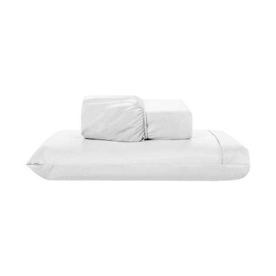 Jogo De Lençol 2 Peças Solteiro Percal 200 Fios De Poliéster Sleep 100% Poliéster - Branco