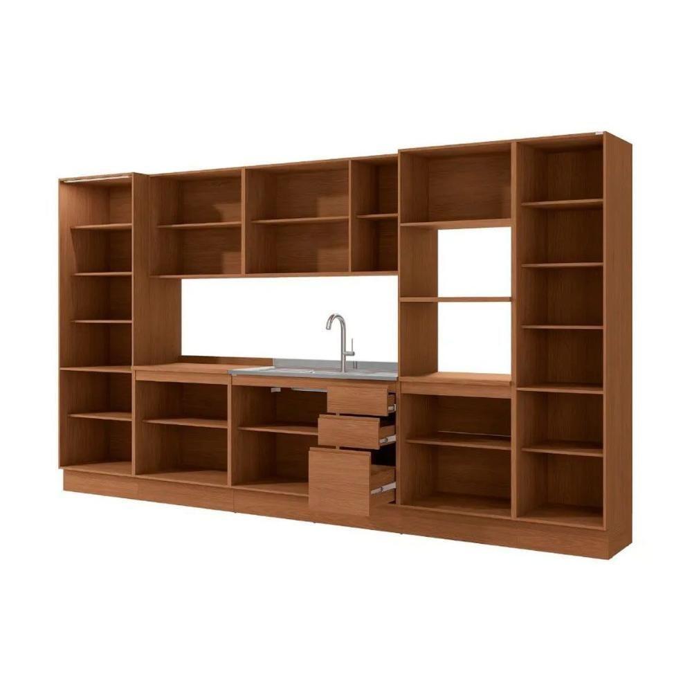 Cozinha Modulada Kappesberg Ciela Ciela 8 Peças (2aéreos+2balcões+3paneleiros+1complemento) C8p78 Canela - Kappesberg - 5
