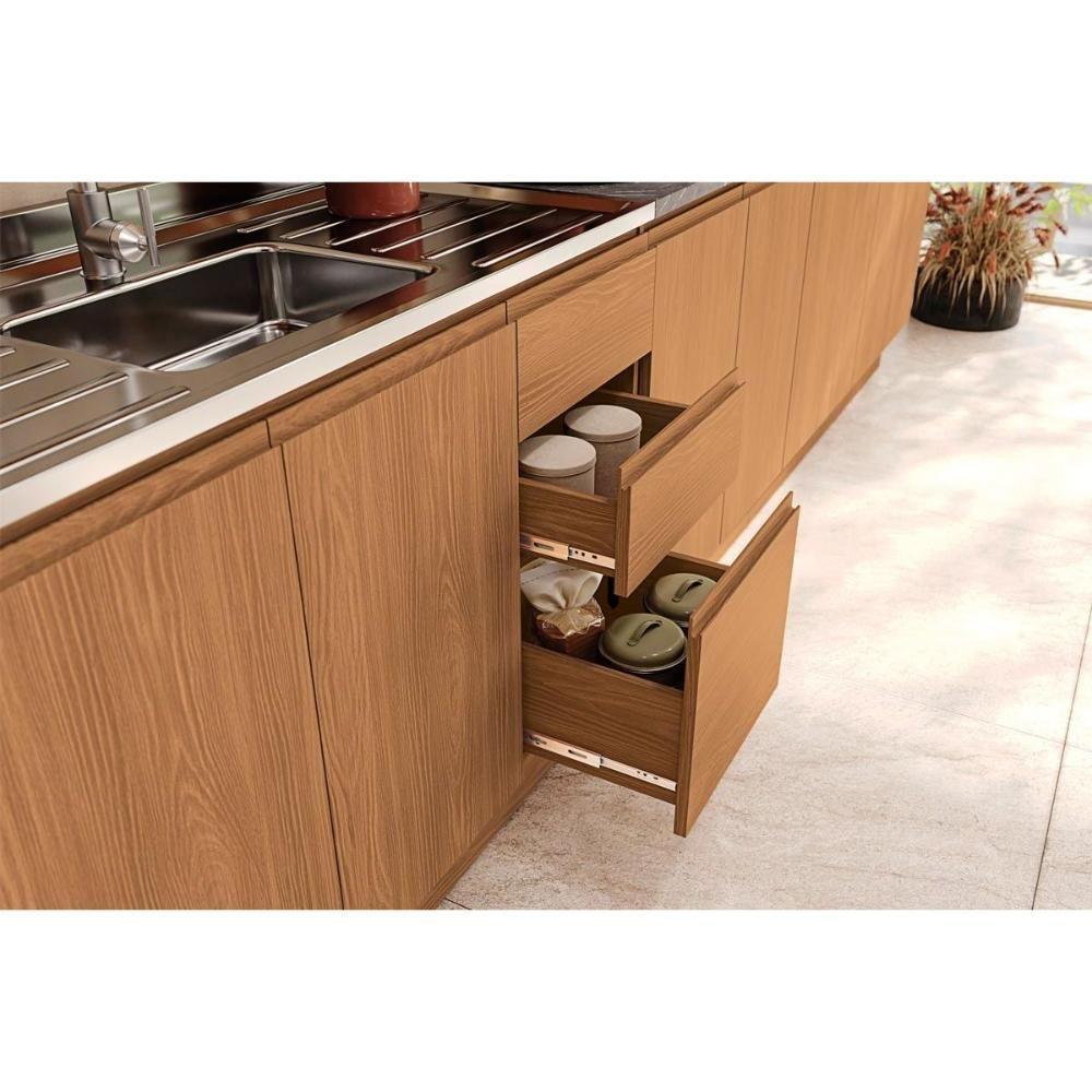 Cozinha Modulada Kappesberg Ciela Ciela 8 Peças (2aéreos+2balcões+3paneleiros+1complemento) C8p78 Canela - Kappesberg - 8