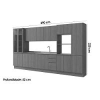 Cozinha Modulada Kappesberg Ciela Ciela 8 Peças (2aéreos+2balcões+3paneleiros+1complemento) C8p78 Canela - Kappesberg - 3