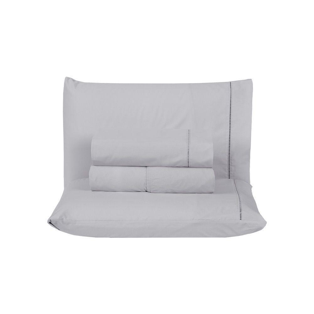Jogo De Cama Premier Queen 04 Peças Hipercal 500 Fios 100% Poliéster - Cinza - 1