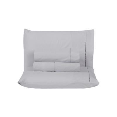 Jogo De Cama Premier Queen 04 Peças Hipercal 500 Fios 100% Poliéster - Cinza