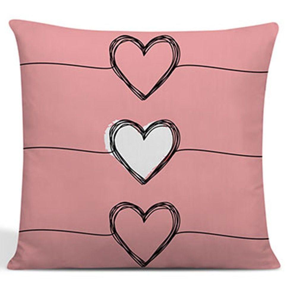 Kit 4 Capas Para Almofadas Decorativas Juma Oxford 100% Poliéster - Love Rosê - 5