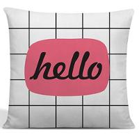 Kit 4 Capas Para Almofadas Decorativas Juma Oxford 100% Poliéster - Hello Rosa