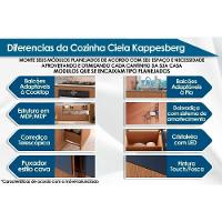Kit Cozinha Modulada 4 Peças Ciela (1aéreo+1balcão+1cristaleira+1complemento) C4p166 Canela - Kappesberg - 2