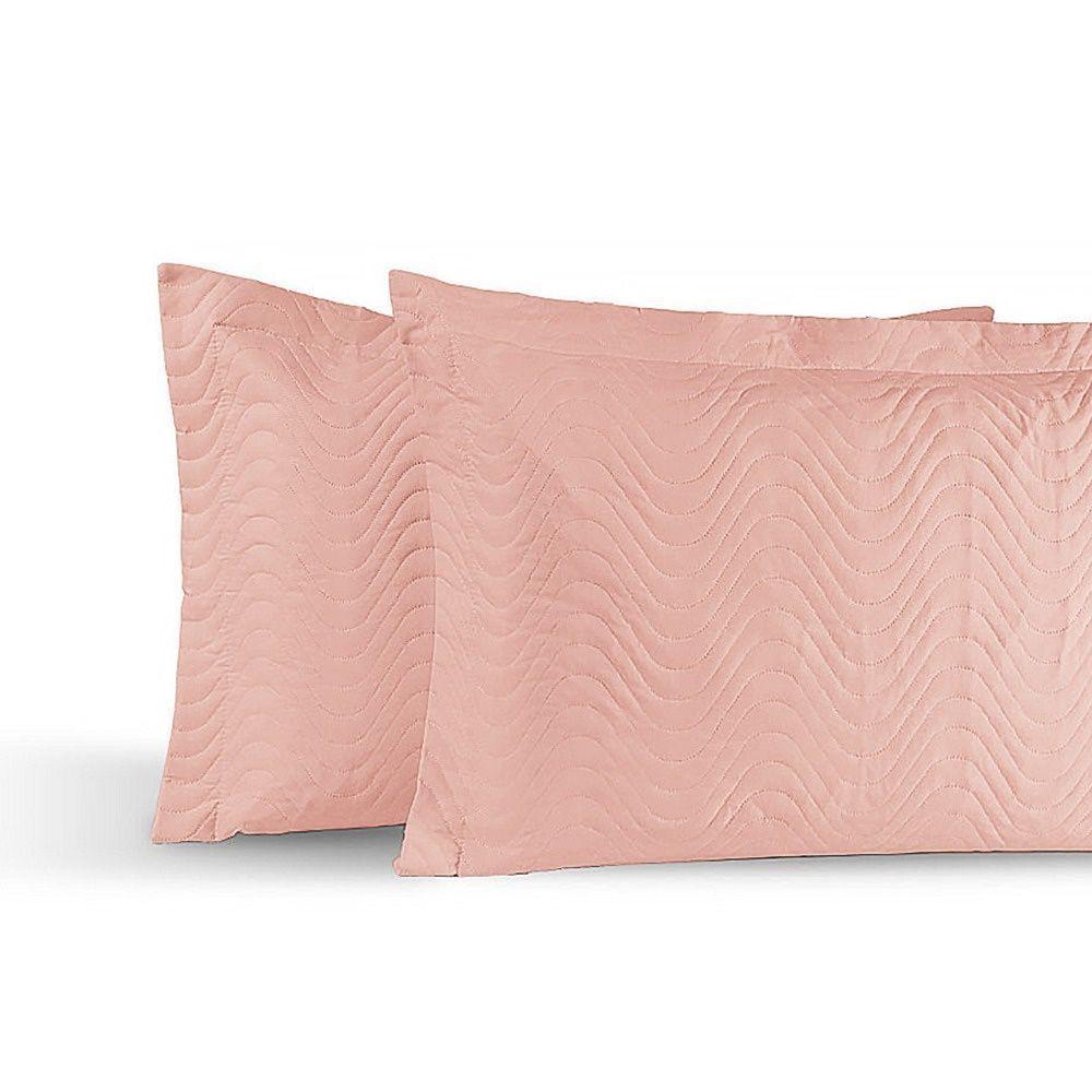 Kit 02 Portas Travesseiros Percal 200 Fios Algodão Gold 100% Algodão - Rosê - 2