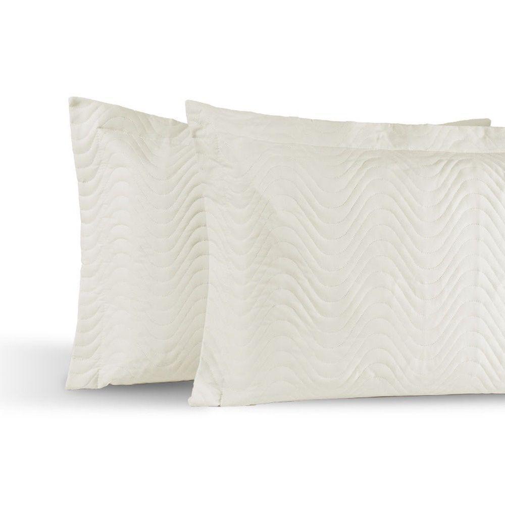 Kit 02 Portas Travesseiros Percal 200 Fios Algodão Gold 100% Algodão - Palha - 2