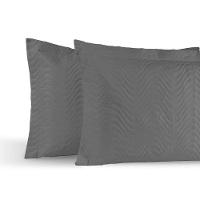 Kit 02 Portas Travesseiros Percal 200 Fios Algodão Gold 100% Algodão - Grafite - 2