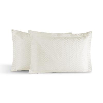 Kit 02 Portas Travesseiros Percal 180 Fios Silver 60% Algodão 40% Poliéster - Palha