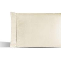 Kit 02 Fronhas Percal 180 Fios Ponto Palito Dream 60% Algodão 40% Poliéster - Palha - 2