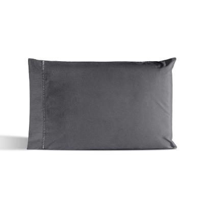 Kit 02 Fronhas Percal 180 Fios Ponto Palito Dream 60% Algodão 40% Poliéster - Grafite