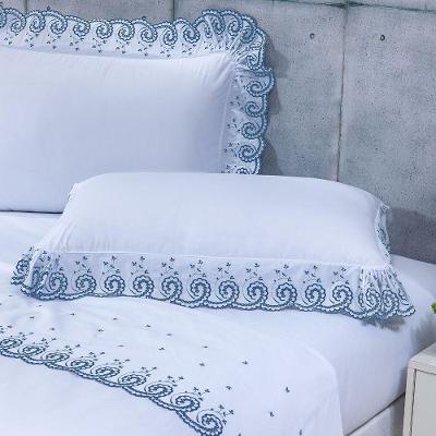 Jogo De Lençol 4 Peças Queen Percal 200 Fios Mistral 100% Algodão - Topázio