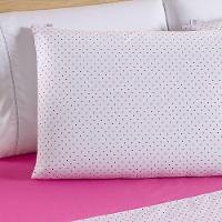 Jogo De Lençol 4 Peças Queen Percal 180 Fios Homme 60% Algodão 40% Poliéster - Polka Pink - 7