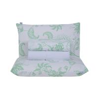 Jogo De Lençol 4 Peças Queen Percal 180 Fios Homme 60% Algodão 40% Poliéster - Jazzy Verde - 1