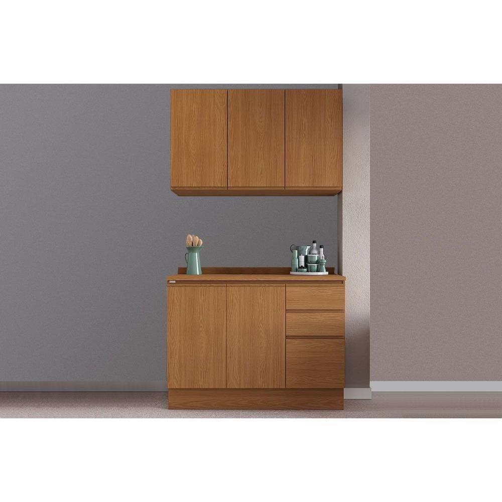 Kit Cozinha Modulada 3 Peças Ciela (1aéreo+1balcão+1complemento) C3p21 Canela - Kappesberg - 1
