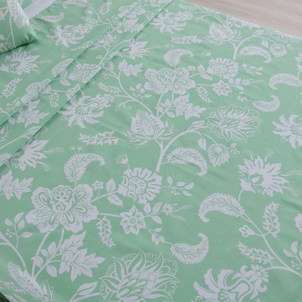 Jogo De Lençol 4 Peças Queen Percal 180 Fios Homme 60% Algodão 40% Poliéster - Jade Verde - 3