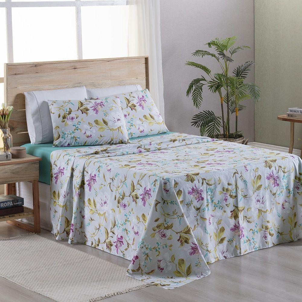 Jogo De Lençol 4 Peças King Percal 180 Fios Homme 60% Algodão 40% Poliéster - Vivace Cinza - 2