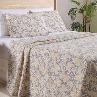 Jogo De Lençol 4 Peças King Percal 180 Fios Homme 60% Algodão 40% Poliéster - Peplum Salmão