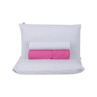 Jogo De Lençol 4 Peças King Percal 180 Fios Homme 60% Algodão 40% Poliéster - Polka Pink - 1