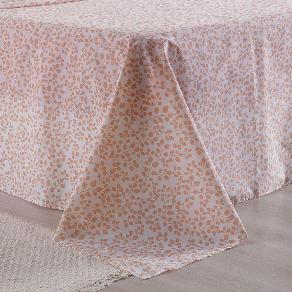 Jogo De Lençol 4 Peças King Percal 180 Fios Homme 60% Algodão 40% Poliéster - Lilith Laranja - 3