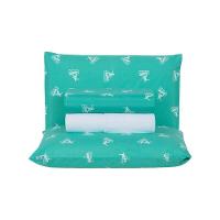 Jogo De Lençol 4 Peças Casal Percal 180 Fios Homme 60% Algodão 40% Poliéster - Liberty Azul Ocean - 1