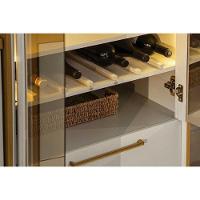 Cristaleira Sala Jantar Atena C- 2 Portas Reflecta 1 Gaveta E C- Led 70cm Jequitiba-off White Fosco - Linea Brasil - 9