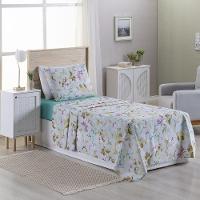 Jogo De Lençol 3 Peças Solteiro Percal 180 Fios Homme 60% Algodão 40% Poliéster - Vivace Cinza - 2