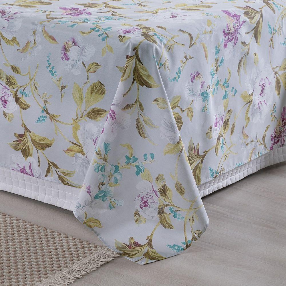 Jogo De Lençol 3 Peças Solteiro Percal 180 Fios Homme 60% Algodão 40% Poliéster - Vivace Cinza - 7