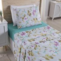 Jogo De Lençol 3 Peças Solteiro Percal 180 Fios Homme 60% Algodão 40% Poliéster - Vivace Cinza