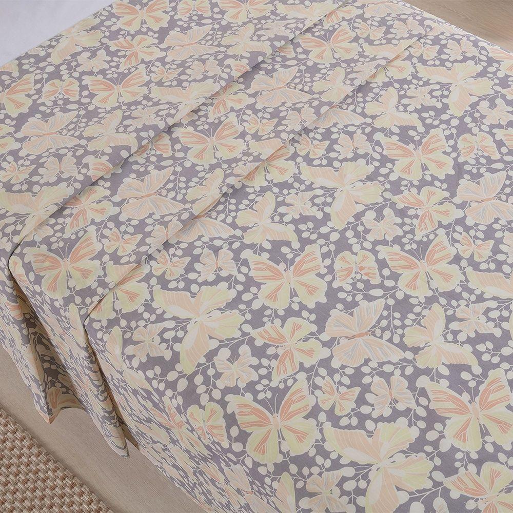 Jogo De Lençol 3 Peças Solteiro Percal 180 Fios Homme 60% Algodão 40% Poliéster - Peplum Salmão - 5