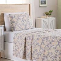 Jogo De Lençol 3 Peças Solteiro Percal 180 Fios Homme 60% Algodão 40% Poliéster - Peplum Salmão