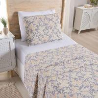 Jogo De Lençol 3 Peças Solteiro Percal 180 Fios Homme 60% Algodão 40% Poliéster - Peplum Salmão - 7