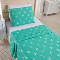 Jogo De Lençol 3 Peças Solteiro Percal 180 Fios Homme 60% Algodão 40% Poliéster - Liberty Azul Ocean - 5