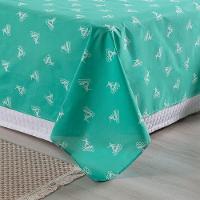 Jogo De Lençol 3 Peças Solteiro Percal 180 Fios Homme 60% Algodão 40% Poliéster - Liberty Azul Ocean