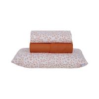 Jogo De Lençol 3 Peças Solteiro Percal 180 Fios Homme 60% Algodão 40% Poliéster - Lilith Laranja - 1