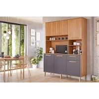 Kit De Cozinha Compacta Mila 6 Portas 1 Gaveta E 4 Nichos Cinamomo-off White - Mgm - 3