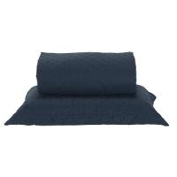 Kit Cobre Leito Milão Solteiro 2 Peças 100% Poliéster - Petroleo / Branco - 1