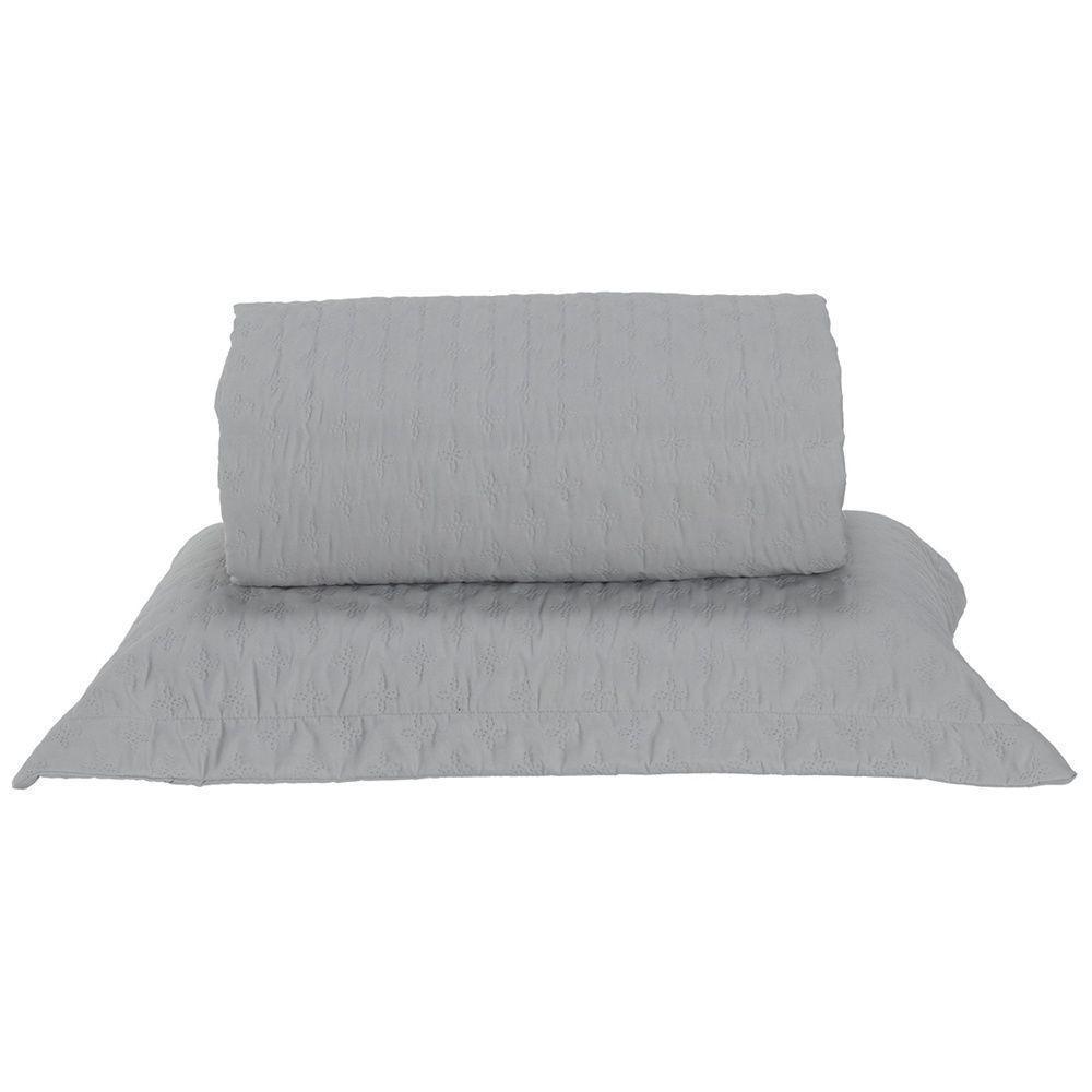 Kit Cobre Leito Milão Solteiro 2 Peças 100% Poliéster - Linho / Branco - 1