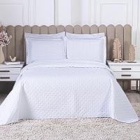 Kit Cobre Leito Milão Queen 3 Peças 100% Poliéster - Branco/branco - 5
