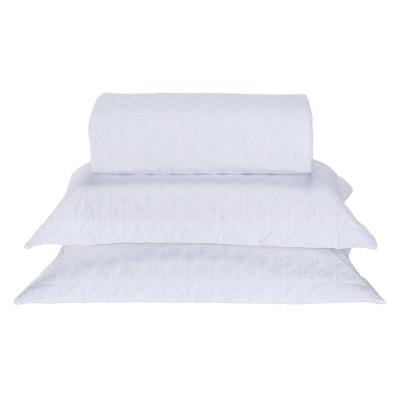 Kit Cobre Leito Milão Queen 3 Peças 100% Poliéster - Branco/branco
