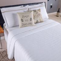 Kit Cobre Leito 5 Peças Queen Inove Percal 200 Fios 100% Poliéster - Nature Branco/cáqui - 8