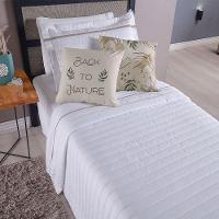 Kit Cobre Leito 4 Peças Solteiro Inove Percal 200 Fios 100% Poliéster - Nature Branco/cáqui