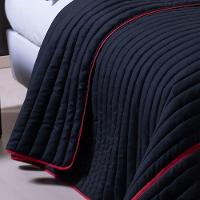 Kit Cobre Leito 4 Peças Solteiro Inove 100% Poliéster - London Preto/vermelho - 2