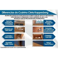 Cozinha Modulada Kappesberg Ciela Ciela 4 Peças (2aéreo+1balcão+1paneleiro) C4p77 Canela-azul Profundo - Kappesberg - 2