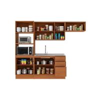 Cozinha Modulada Kappesberg Ciela Ciela 4 Peças (2aéreo+1balcão+1paneleiro) C4p77 Canela-azul Profundo - Kappesberg