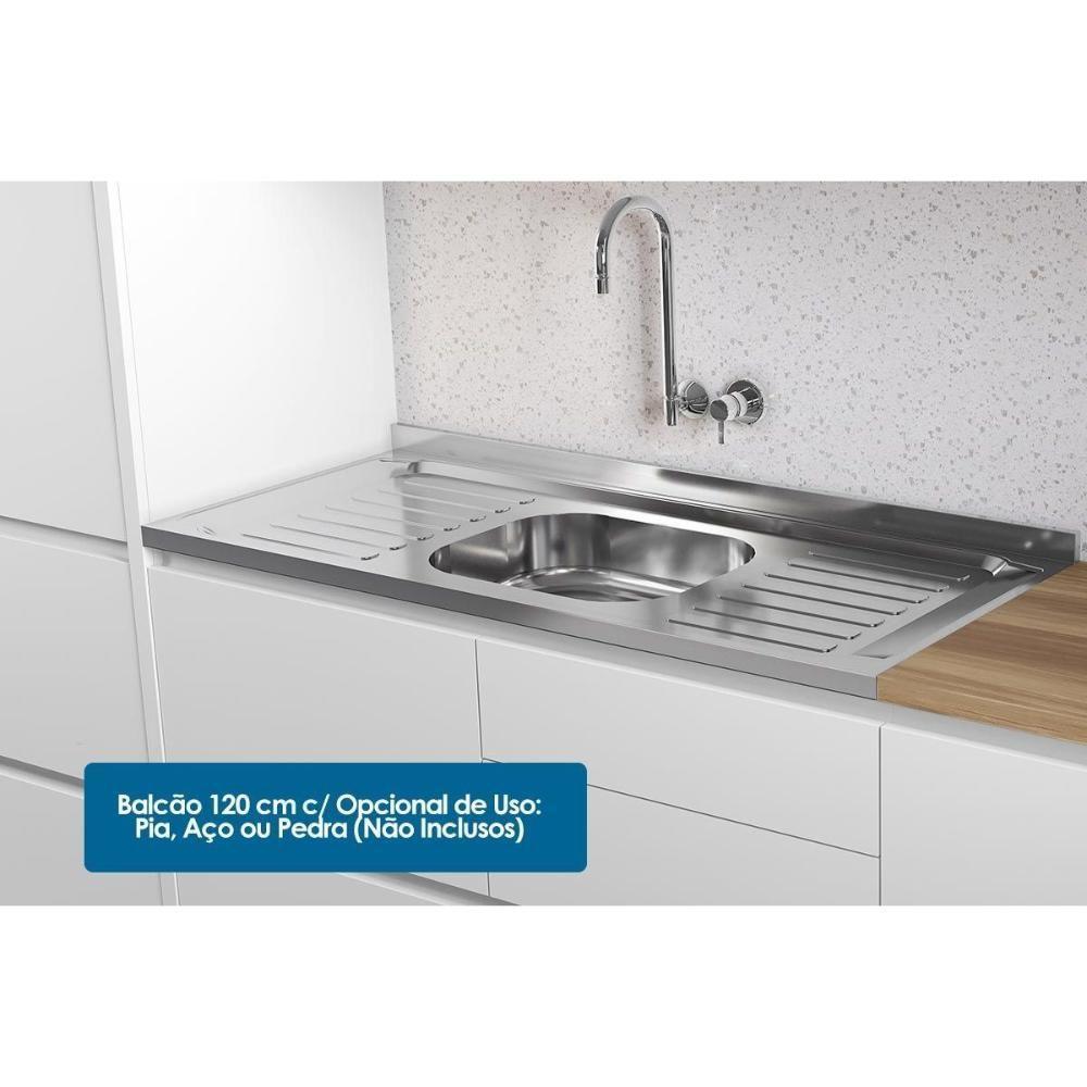 Cozinha Modulada Nesher Rainha Gourmet 6 Peças (3aéreos+1paneleiro+2balcões) C6p39 Branca-nature-nesher - 5